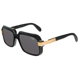 Cazal 607 Sunglasses Legends 001 Shiny Black Sun Glasses Square Authentic New